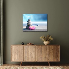 Tablou cu nisip, crin și pietrele spa (70x50 cm)