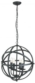 Lustra suspendata stil traditional Orbit negru 2474-4BK SRT