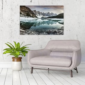 Tablou - lacul iarna (90x60 cm)