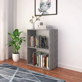 340212 vidaXL Raft pentru cărți, lemn prelucrat, 60x31x78 cm, beton