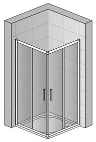 Cabina dus sticla securizata cu cadita de dus inclusa, 80x80 cm, Sanswiss, Ocelia 800x800 mm