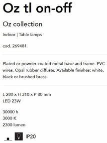 Lampa de masa LED design modern circular OZ TL ON-OFF NERO