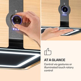 Klarstein Futurelight Smart hotă insulă Recirculare 420m³/h LED din oțel inoxidabil