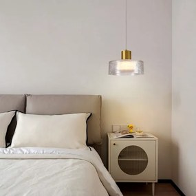 Lustră LED pe cablu LED/8W/230V 3000K auriu/transparent pr. 20 cm