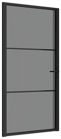 Usa de interior, 102,5x201,5 cm, Negru, sticla ESG si aluminiu 1, black and dark transparent, 102.5 x 201.5 cm, 2 Bare orizontale