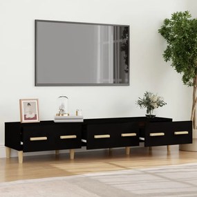 Comoda TV, negru, 150x34,5x30 cm, lemn compozit Negru, 1