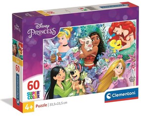 Prințesele Disney Little Friends Puzzle Clementoni de 60 piese