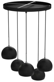 Lustră pe cablu COOL 5xE27/60W/230V neagră