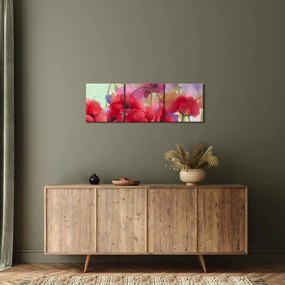 Tablou - Maci (cu ceas) (90x30 cm)