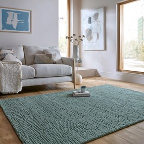 Covor albastru prăfuit țesut manual din lână 200x290 cm Harris Boucle – Flair Rugs