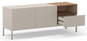 Comodă TV crem 140x55 cm Cailin – Marckeric