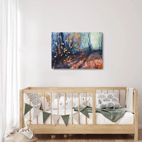 Tablou pe sticlă - Razele solare de toamnă (70x50 cm)