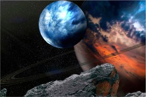 Tablou planetei în cosmos (90x60 cm)