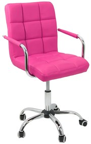 Scaun de birou pentru copii din piele eco OFF 328 roz