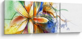 Tablou - Floare (cu ceas) (90x30 cm)