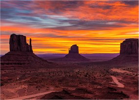 Tablou pe sticlă - Monumentul Valley în Arizona (70x50 cm)