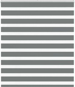 vidaXL Jaluzea tip zebra gri închis lățime țesătură 130,9 cm poliester