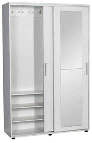 Pantofar cu cuier Adore Porto Maxi, 2 usi cu oglinda, 12 rafturi, capacitate 32 perechi incaltaminte, 120 x 187 x 38 cm