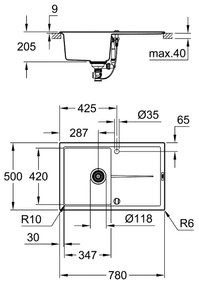 Grohe Concetto baterie bucatarie pe picior StarLight Chrome 31483002