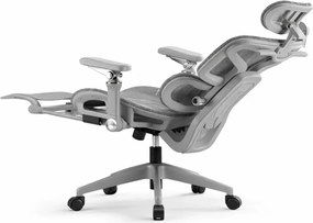 RESIGILAT- Scaun ergonomic, Sezut Translatie, cotiere 6D, tetiera 6D, suport lombar reglabil, spătar reglabil inaltime, pivotant, suport picioare, Gri