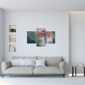 Tablou - Copacul roșu singuratic (90x60 cm)