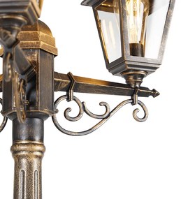 Felinar inteligent auriu antic cu 3 lumini IP44 incl. Wifi ST64 - Capital