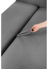 Canapea gri extensibilă cu tapițerie din țesătură bouclé 247 cm Quinoa – Bonami Selection