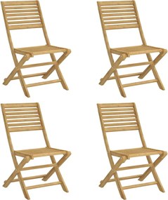 vidaXL Scaune grădină pliante 4 buc. 48,5x61,5x87 cm lemn masiv acacia