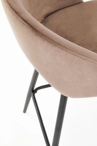 Scaun de bar H96 velvet bej