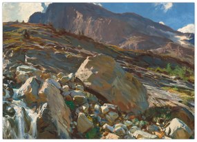 Tablou pe sticlă - John Singer Sargent, Simplon Pass, reproducere (70x50 cm)