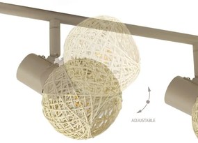 Plafonieră cu spoturi DEX 4xE14/10W/230V bej/crem