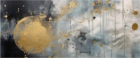 Tablou - Abstracție cu minge de aur (120x50 cm)