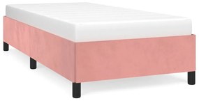 347305 vidaXL Cadru de pat, roz, 90x200 cm, catifea