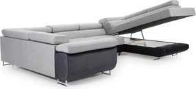 Colțar lemn masiv Formă U Extensibil Lety 340x202cm Personalizabil