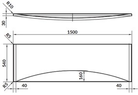 Masca frontala cada 150 cm Cersanit Virgo Intro