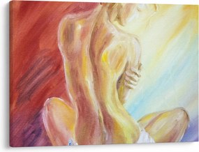 Tablou - Imaginea unei femei care se odihnește, pictură în ulei (70x50 cm)