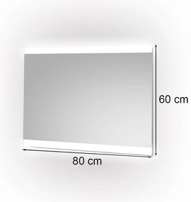 Oglindă Liv 80 cu iluminare LED 80x60 cm
