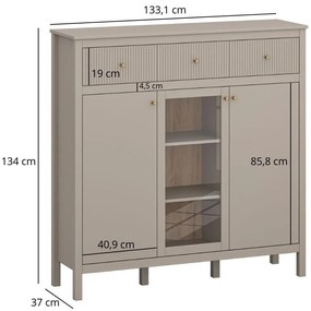Vitrină Karankas 2 (taupe) . 1116954