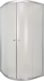 Cabina de dus semirotunda Invena Vitoria si usi culisante 80x80 crom sticla mata