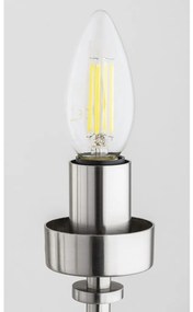 Candelabru 8 brate, otel nickel, sticla canelata PRESTON 5084