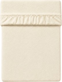 Cearsaf elastic din fleece MOLTON crem 180 x 200 cm
