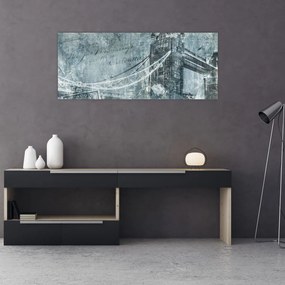 Tablou - Tower Bridge în tonuri reci (120x50 cm)