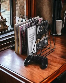 Suport pentru reviste Alvin, negru