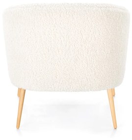 Fotoliu plusat Grifon 2 crem/natur - H78 cm