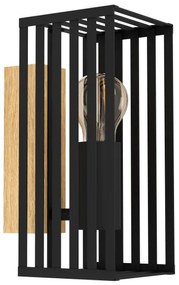 Aplică Eglo 390165 CIDRAZ 1xE27/40W/230V negru/maro