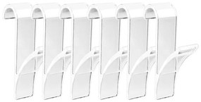Cârlige pentru caloriferul din baie, transparente, set 6 buc