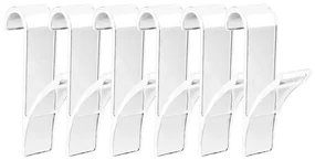 Cârlige pentru caloriferul din baie, transparente, set 6 buc