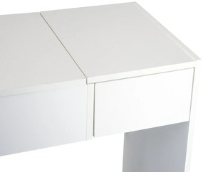 HOMCOM Tocador de Machiaj cu Taburet Masă de Machiaj cu Oglindă Capac Rabatabil și Cutii 80x40x79 cm și 40x30x40 cm | Aosom Romania