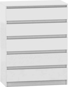 Comoda HANY NEW 005, alb, DTD laminat, 90x49x117 cm