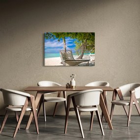 Tablou - Hamac pe plajă (90x60 cm)